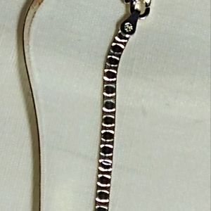 2-SIDED, 🦌ITALIAN STERLING. 💎 DIAMOND CUT, & HERRINGBONE 18 IN. NECKLACE.